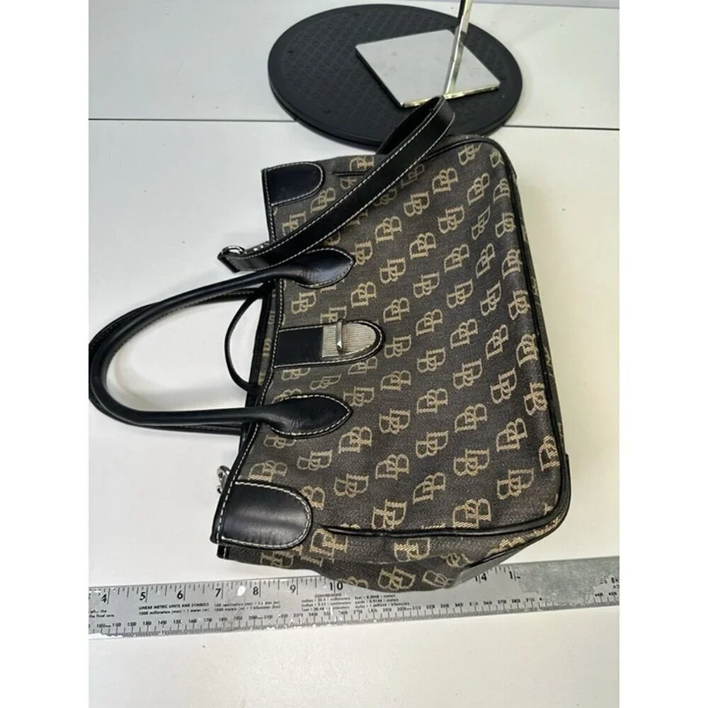 Dooney & Bourke Vintage Monogram Shoulder Bag Black & Gray - Picture 11 of 12